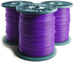 22 Gauge Insulated Stranded Purple Wire With Color Striping - Sold By The Foot